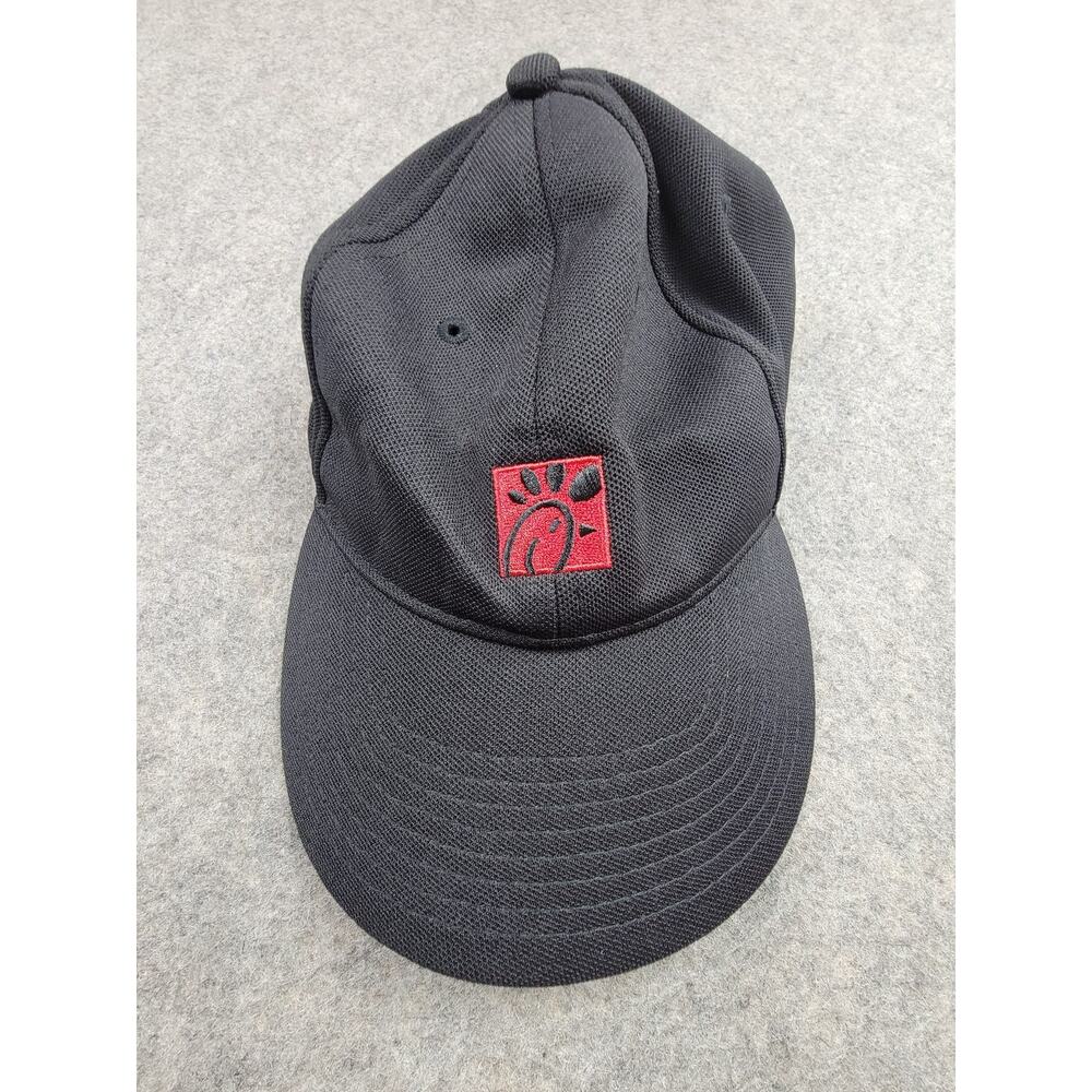 Chick-fil-A Hat Cap Strap Back Black Red Patch Embroidered Team Style Mens Logo